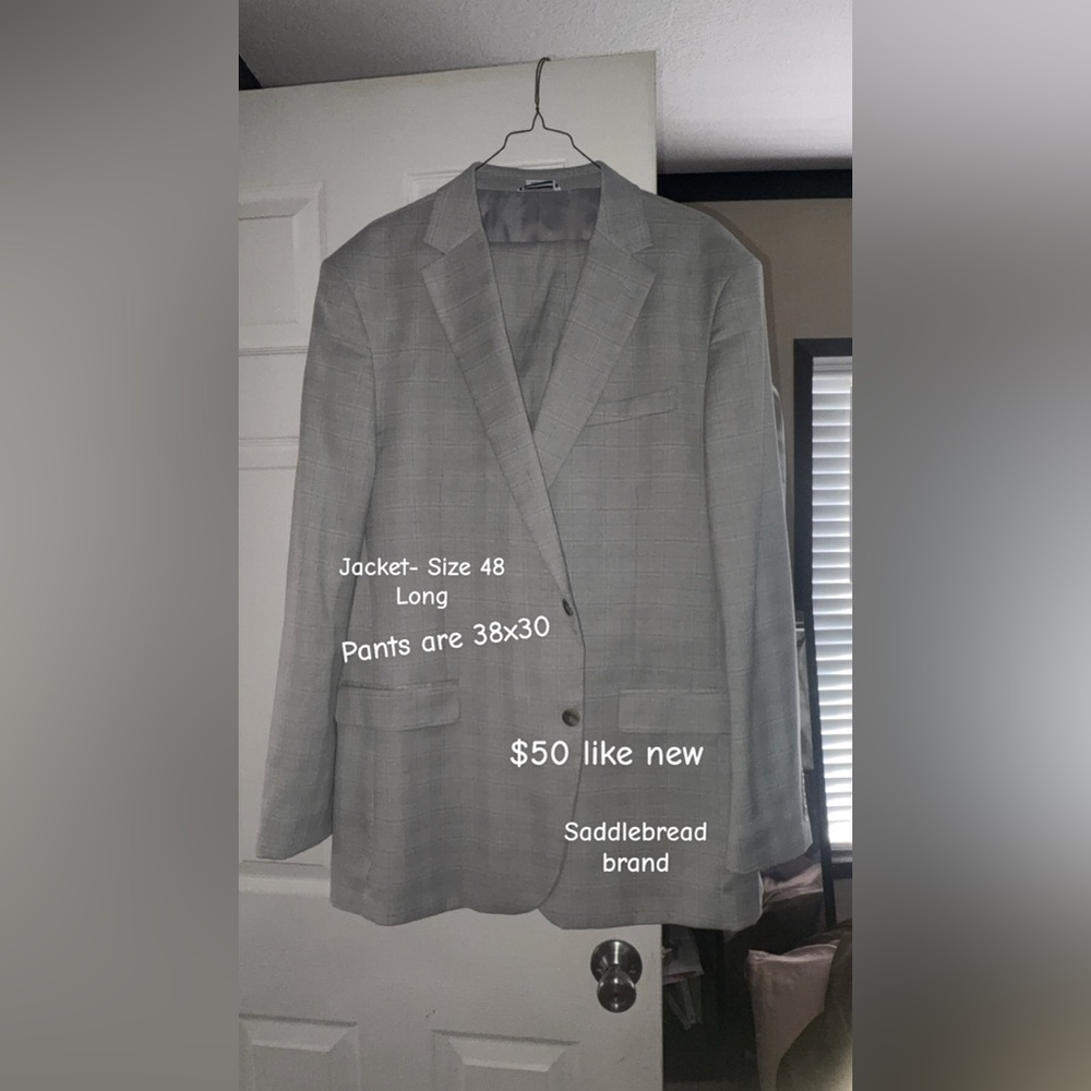 Saddlebred Light Gray Men's Suit